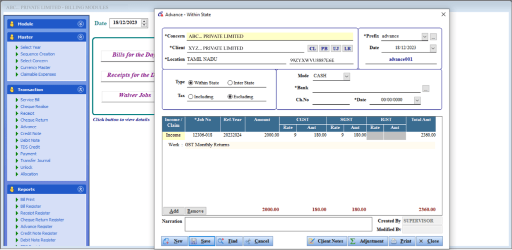 bill Register