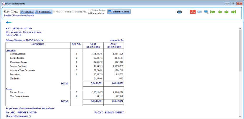 Financial Statement