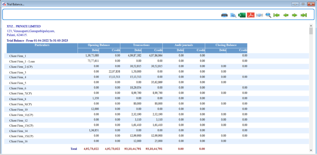 Trial Balance